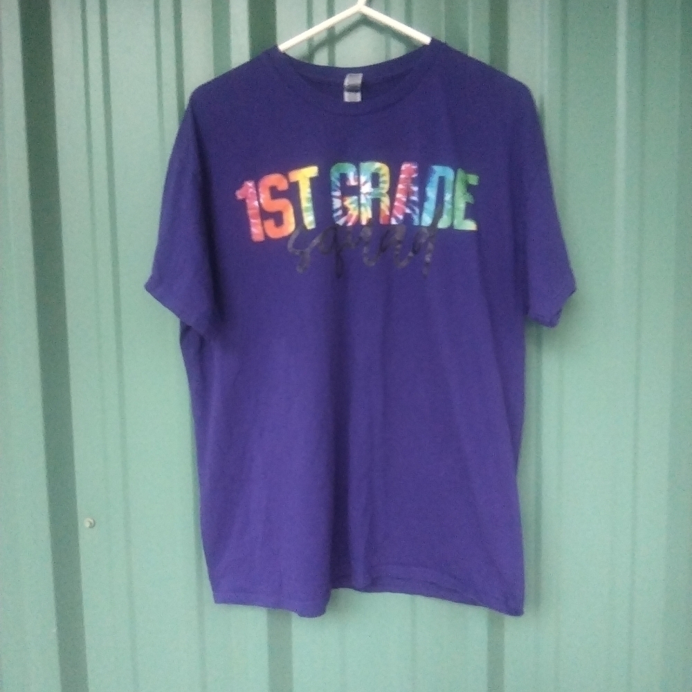 Women's Purple Tie Dye First Grade Squad T Shirt Size Extra Large Xl Teacher
